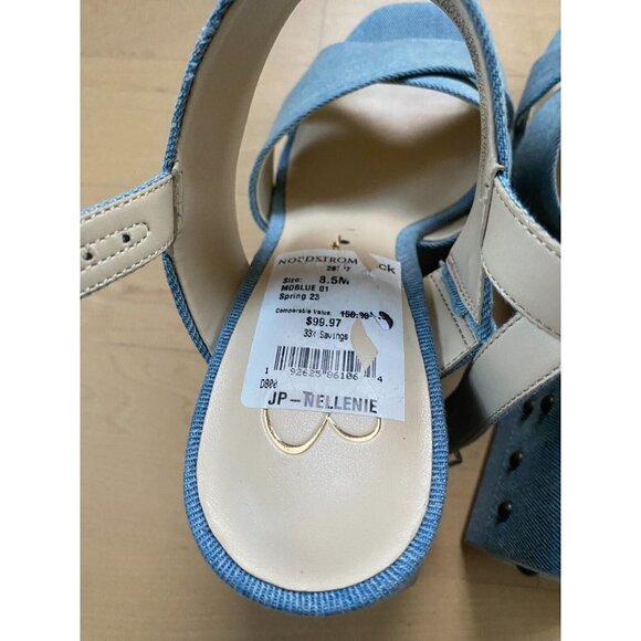 JESSICA Simpson BNWOT "Nellenie" Block Heel Blue Jean Women New Studded - Picture 6 of 7